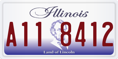 IL license plate A118412