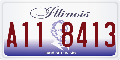 IL license plate A118413