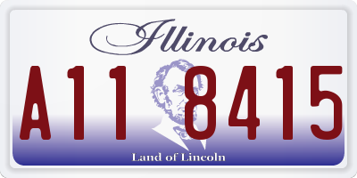 IL license plate A118415