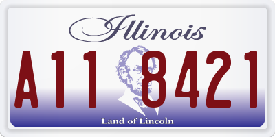 IL license plate A118421
