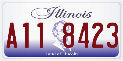 IL license plate A118423