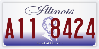 IL license plate A118424