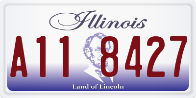 IL license plate A118427