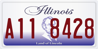 IL license plate A118428