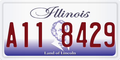 IL license plate A118429