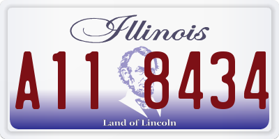 IL license plate A118434