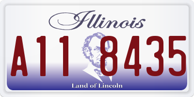 IL license plate A118435