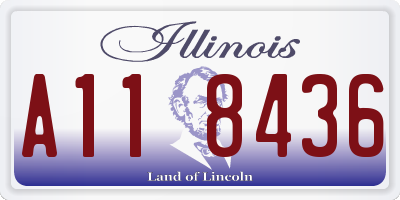 IL license plate A118436