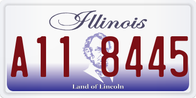 IL license plate A118445