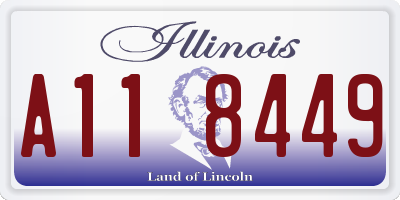 IL license plate A118449