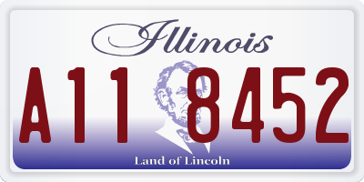 IL license plate A118452