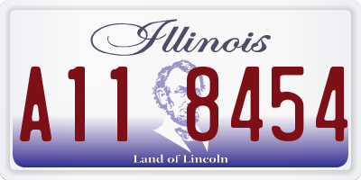 IL license plate A118454
