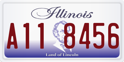 IL license plate A118456