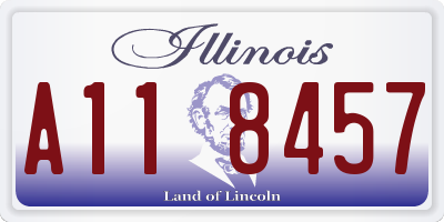 IL license plate A118457