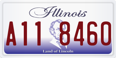 IL license plate A118460