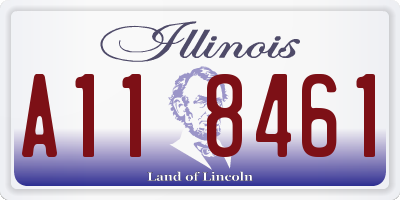 IL license plate A118461