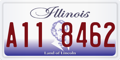 IL license plate A118462