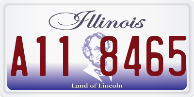 IL license plate A118465