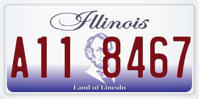 IL license plate A118467