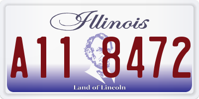 IL license plate A118472