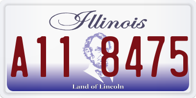 IL license plate A118475
