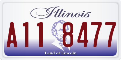 IL license plate A118477