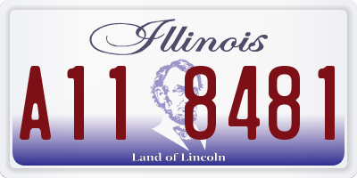 IL license plate A118481