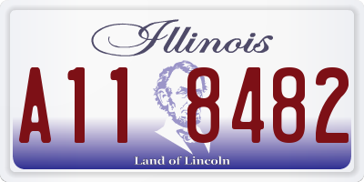 IL license plate A118482
