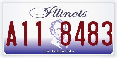 IL license plate A118483
