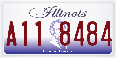 IL license plate A118484