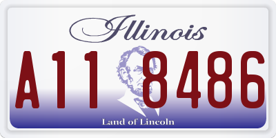 IL license plate A118486