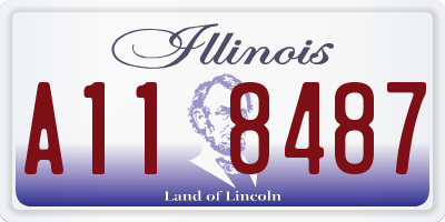 IL license plate A118487