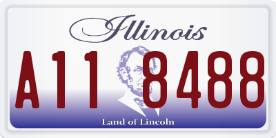 IL license plate A118488