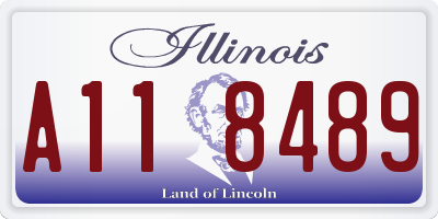 IL license plate A118489
