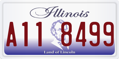 IL license plate A118499