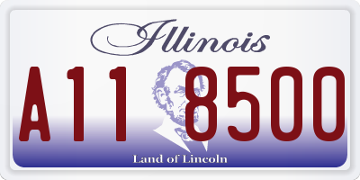 IL license plate A118500
