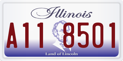 IL license plate A118501