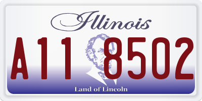 IL license plate A118502
