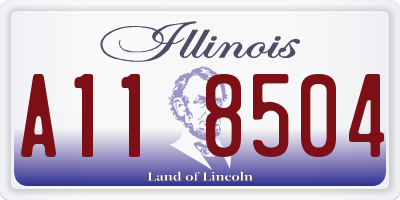 IL license plate A118504