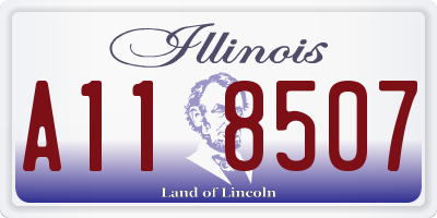 IL license plate A118507