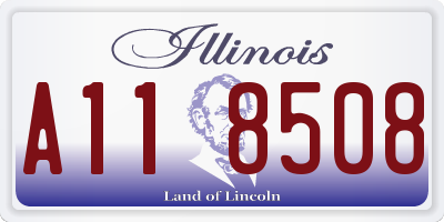 IL license plate A118508