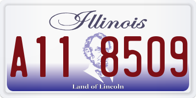 IL license plate A118509