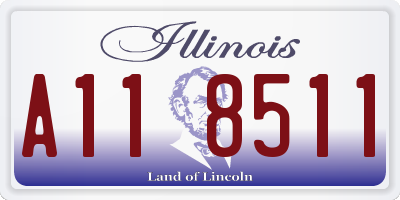 IL license plate A118511