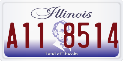 IL license plate A118514