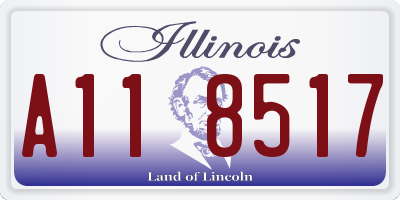 IL license plate A118517