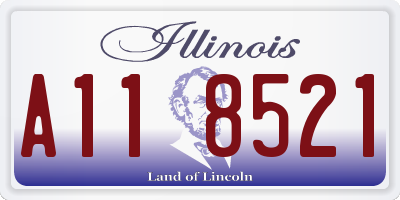 IL license plate A118521