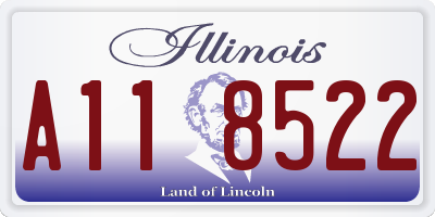 IL license plate A118522