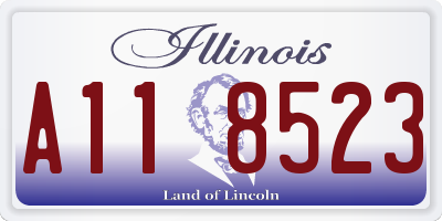 IL license plate A118523