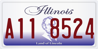 IL license plate A118524