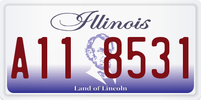 IL license plate A118531